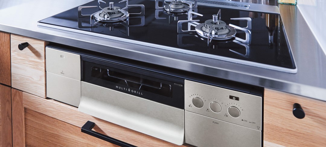 ビルトインコンロのサイズ、60cmと75cmの天板の違いは?